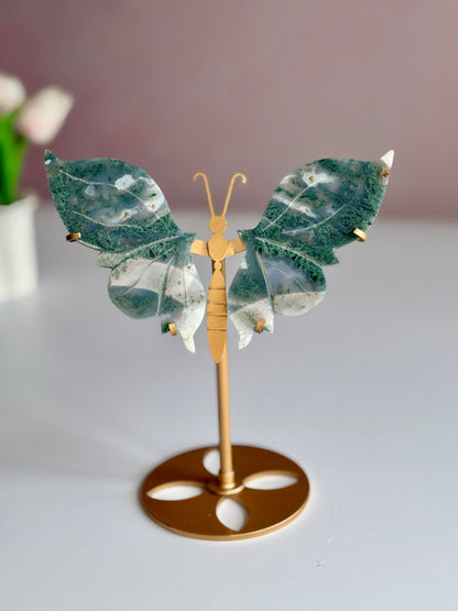 Beautiful Moss Agate Butterfly -S