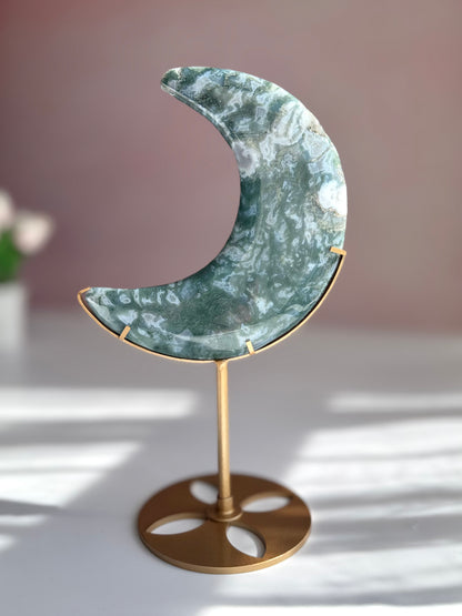 Moss Agate Moon -F