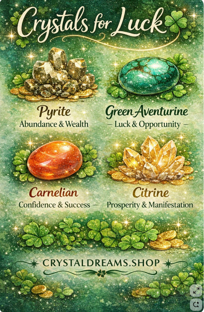 Luck & Abundance Crystal Set | Manifest Wealth, Prosperity & Opportunity