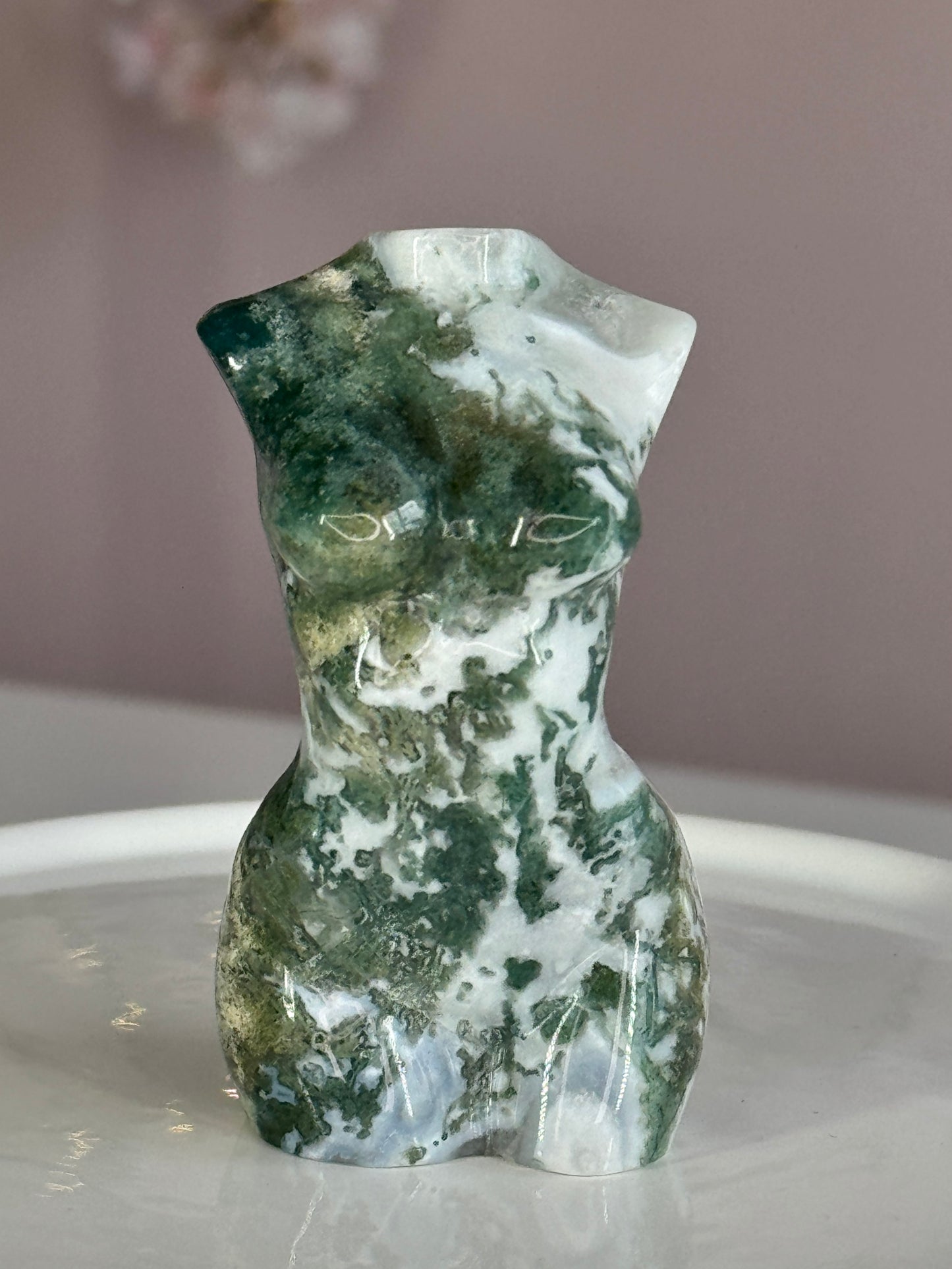 Moss Agate Goddess Body