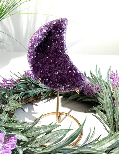 Amethyst Moon on Stand