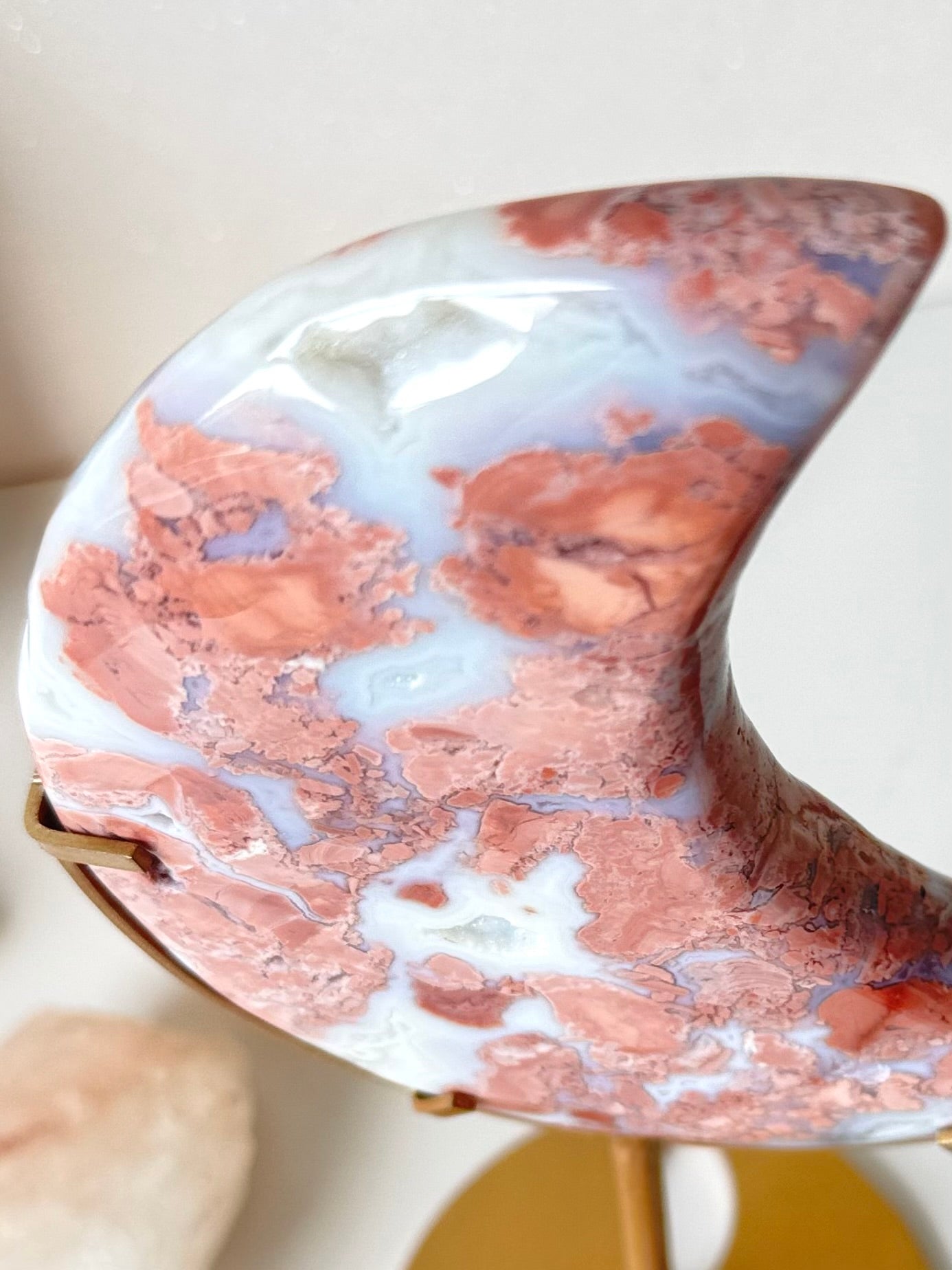 Cotton Candy Agate Moon