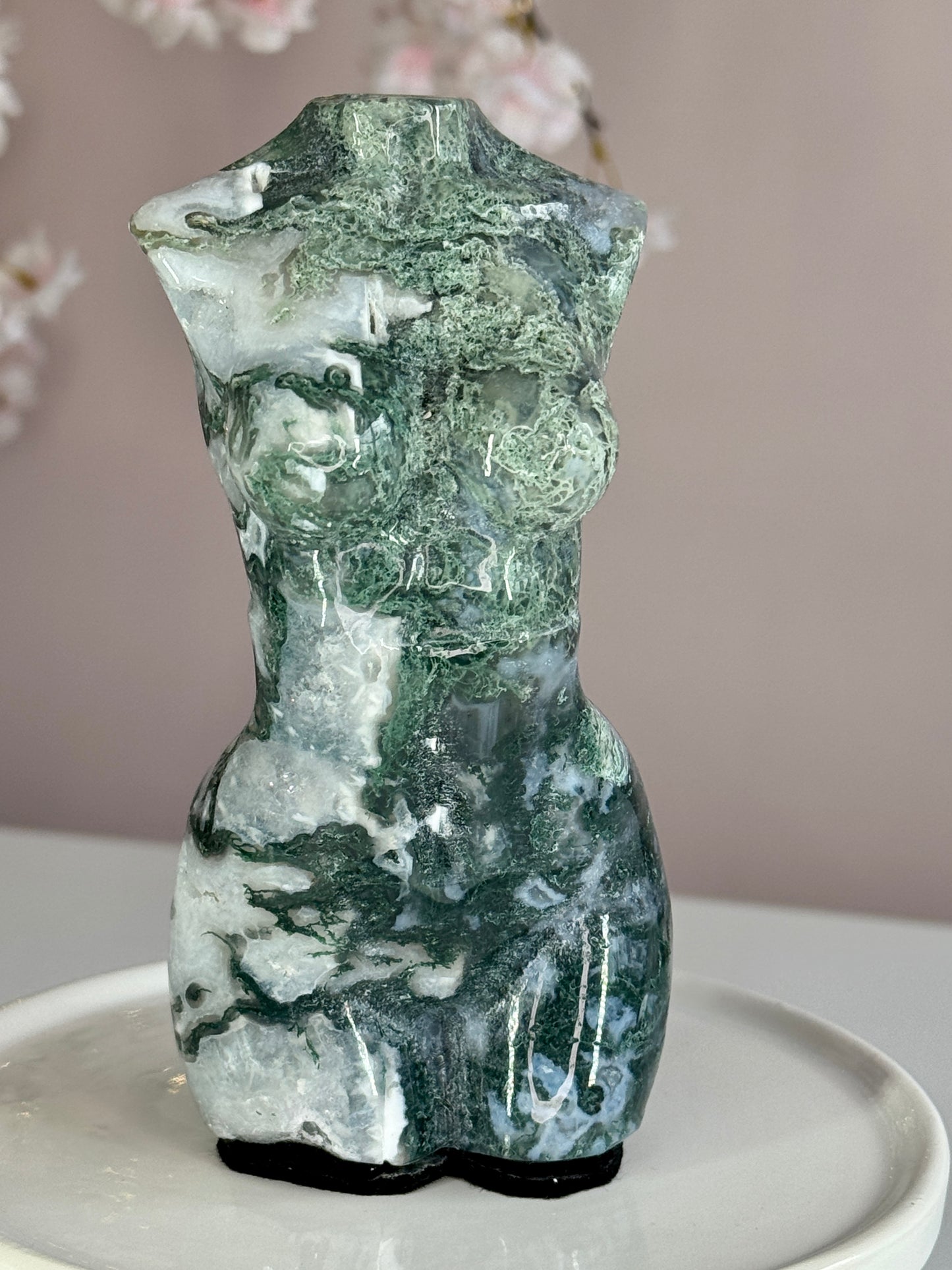 Moss Agate Goddess Body