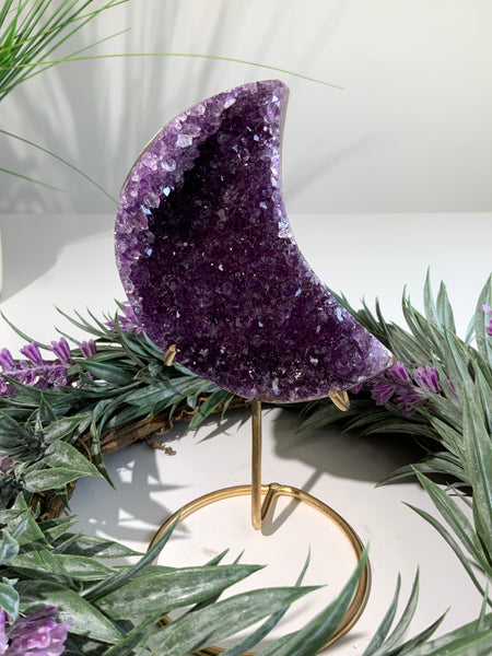Amethyst Moon on Stand