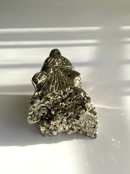Pyrite Wolf Carving – Strength • Protection • Leadership