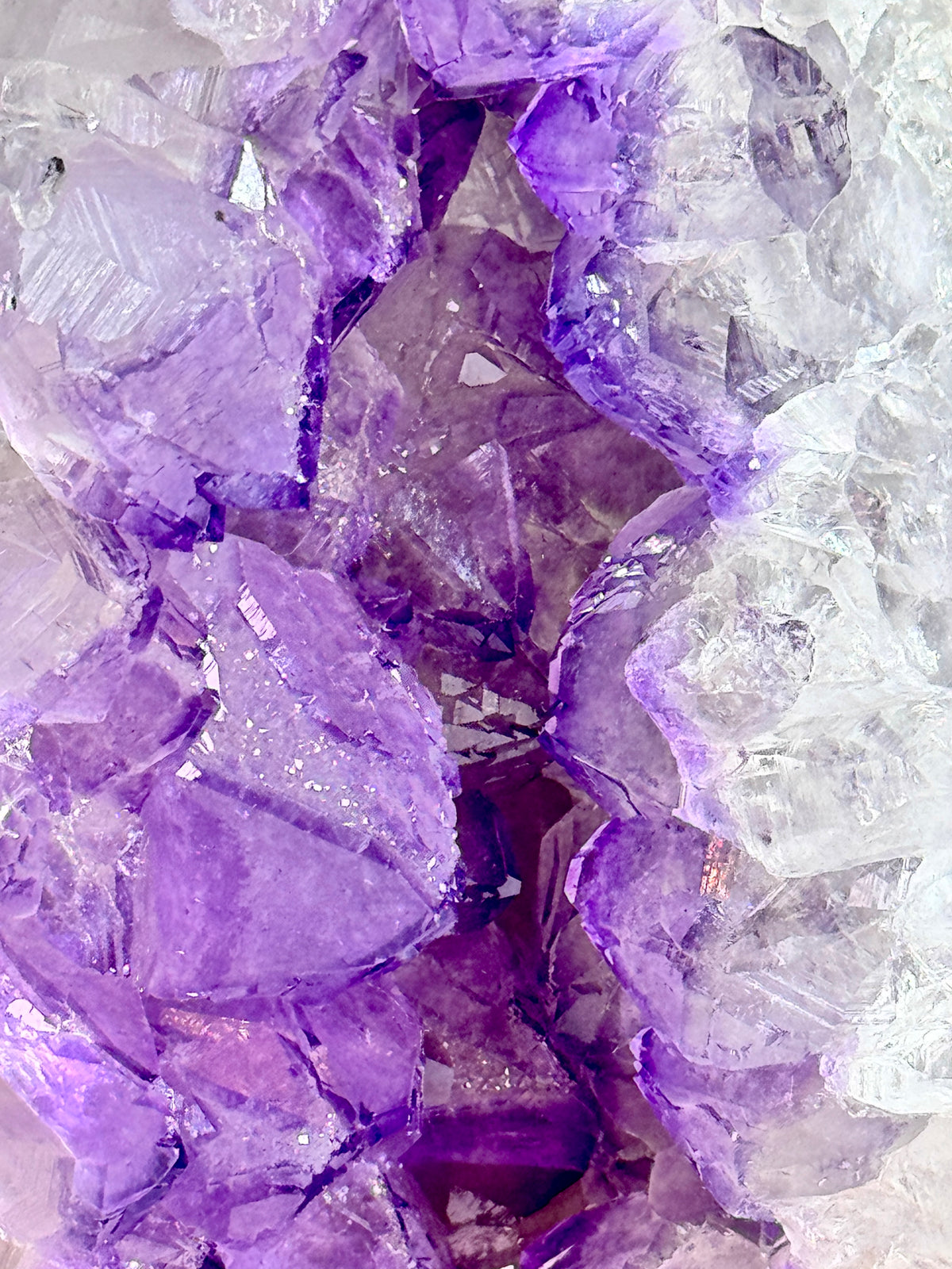Amethyst & Agate Druzy Pyramid | Purple Crystal Pocket with Sugary Sparkle ⭐