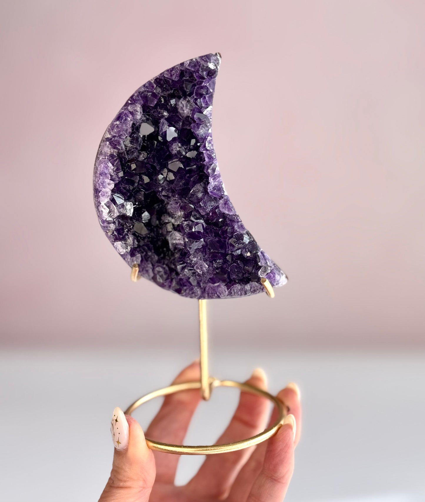 Amethyst Moon on Stand