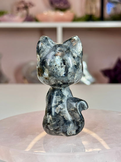 Luna Crystal Cats | Crescent Moon Cat Carvings | 4 Crystal Options