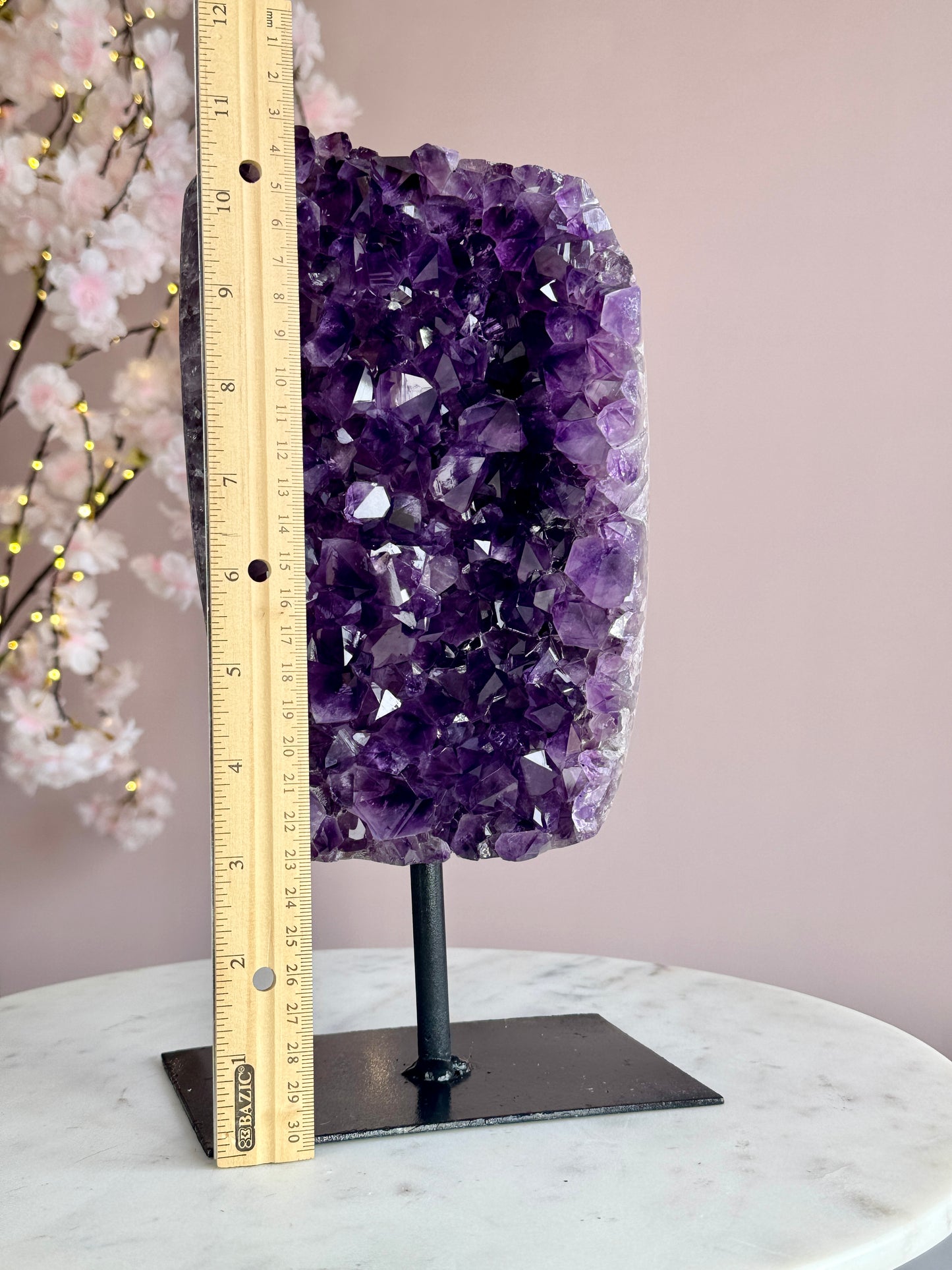Uruguay Amethyst Cluster on Stand
