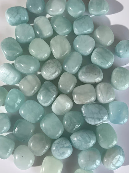Aquamarine Tumbled Stone • Calm & Intuition Crystal • Soothing Ocean Energy