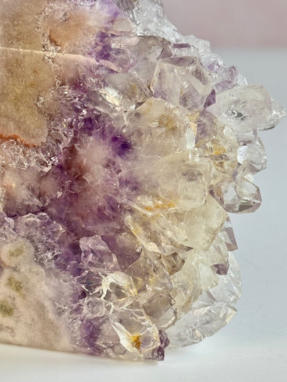 Dreamy White & Lavender Amethyst Druzy Freeform | Sparkling Lavender Crystal Cluster