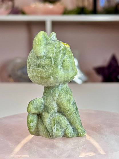 Luna Crystal Cats | Crescent Moon Cat Carvings | 4 Crystal Options