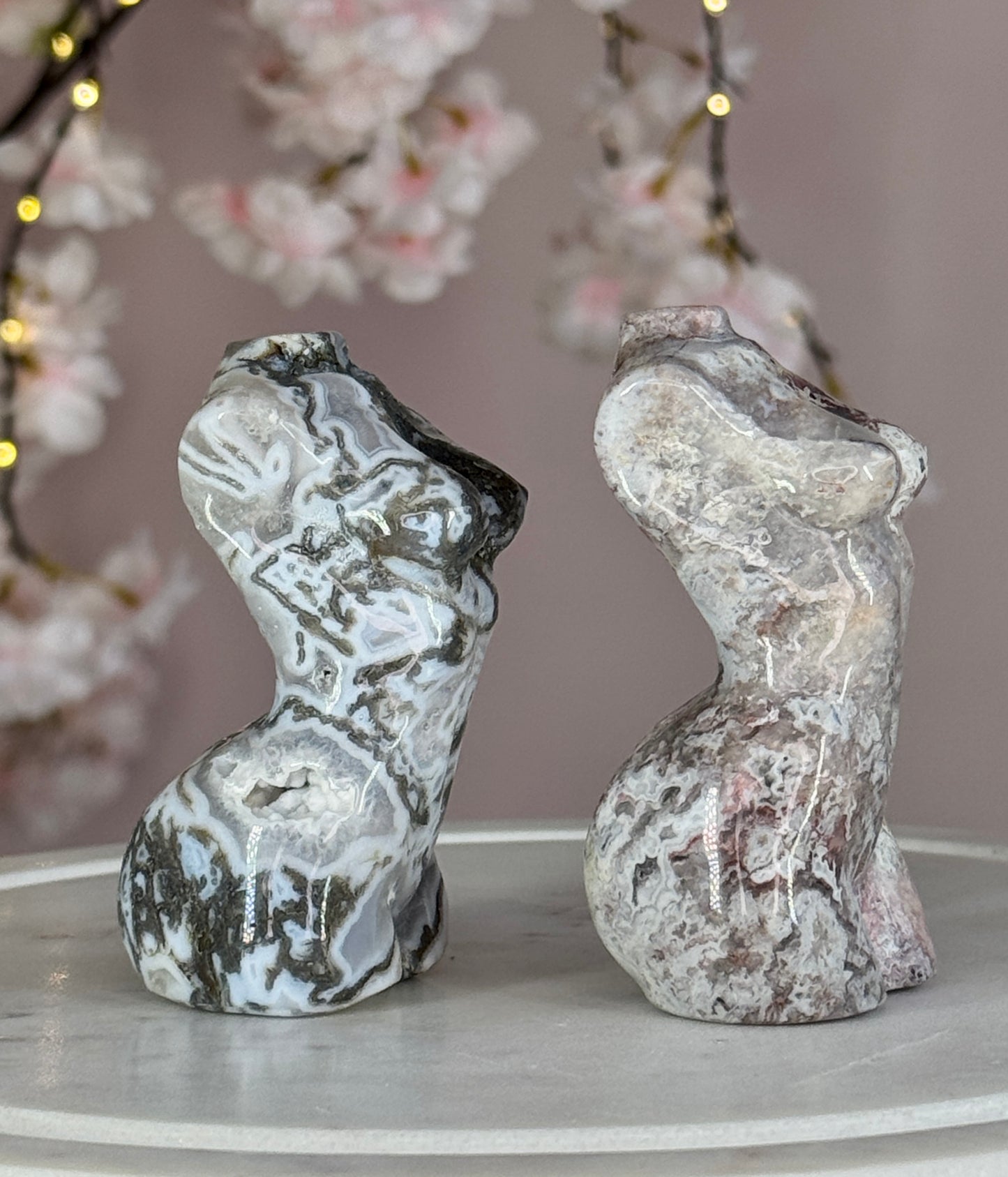 Moss Agate Goddess Bodies