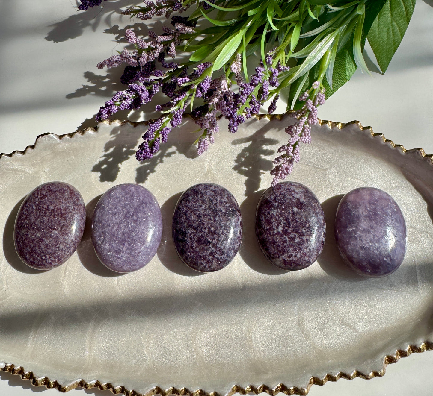 Lepidolite Palm Stone | Worry Stone