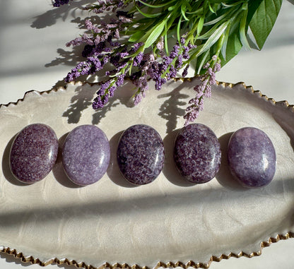 Lepidolite Palm Stone | Worry Stone