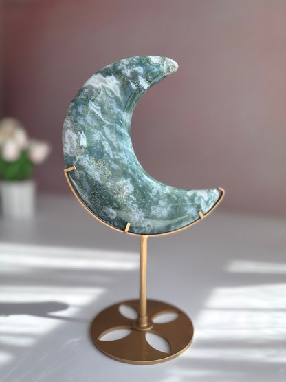Moss Agate Moon -F