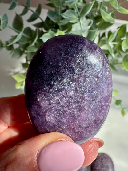 Lepidolite Palm Stone | Worry Stone