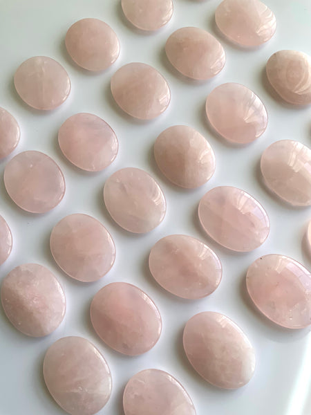 Rose Quartz Flat Stones – Love • Compassion • Heart Healing