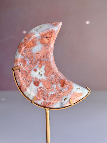Cotton Candy Agate Moon