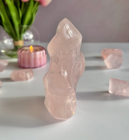 Rose Quartz Flame -J