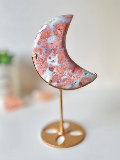 Cotton Candy Agate Moon