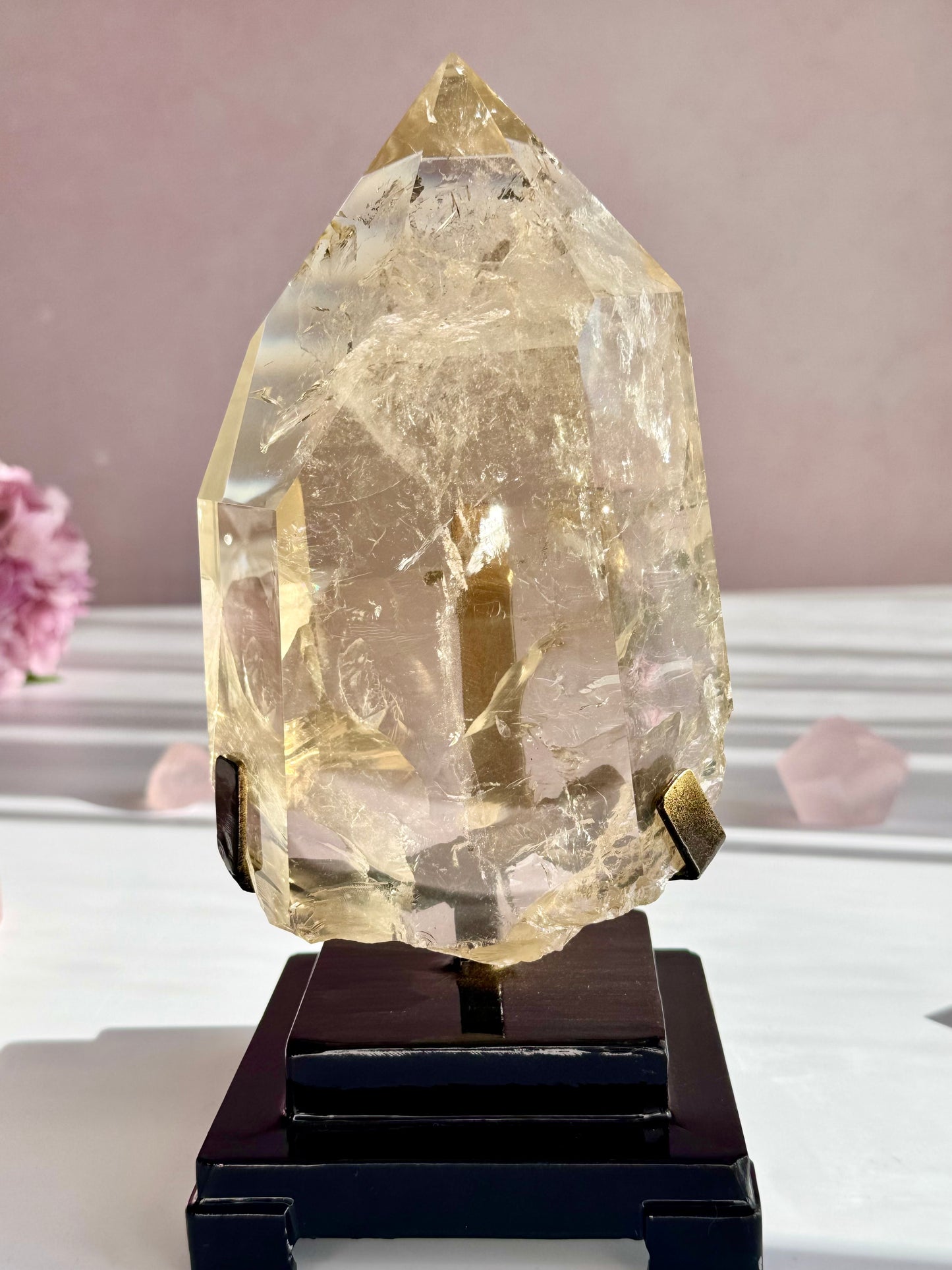 Large Citrine Statement Piece with Natural Rainbows –