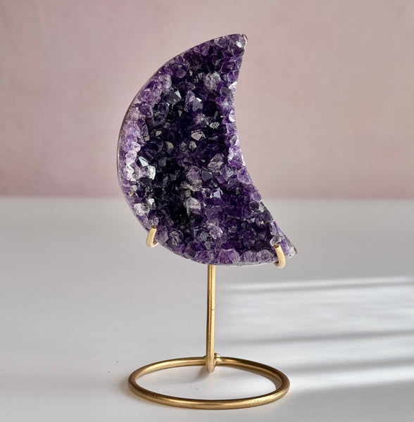 Amethyst Moon on Stand