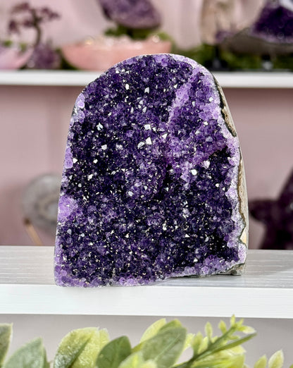 Deep Grape Jelly Purple Uruguay Amethyst Cut Base | 1.3 lb|AC
