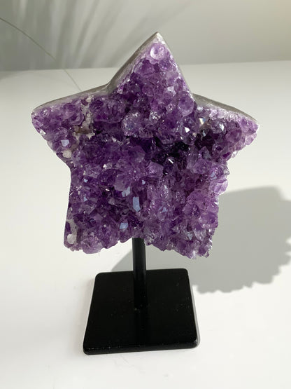 Amethyst Druzy Star on Stand –Choose your star