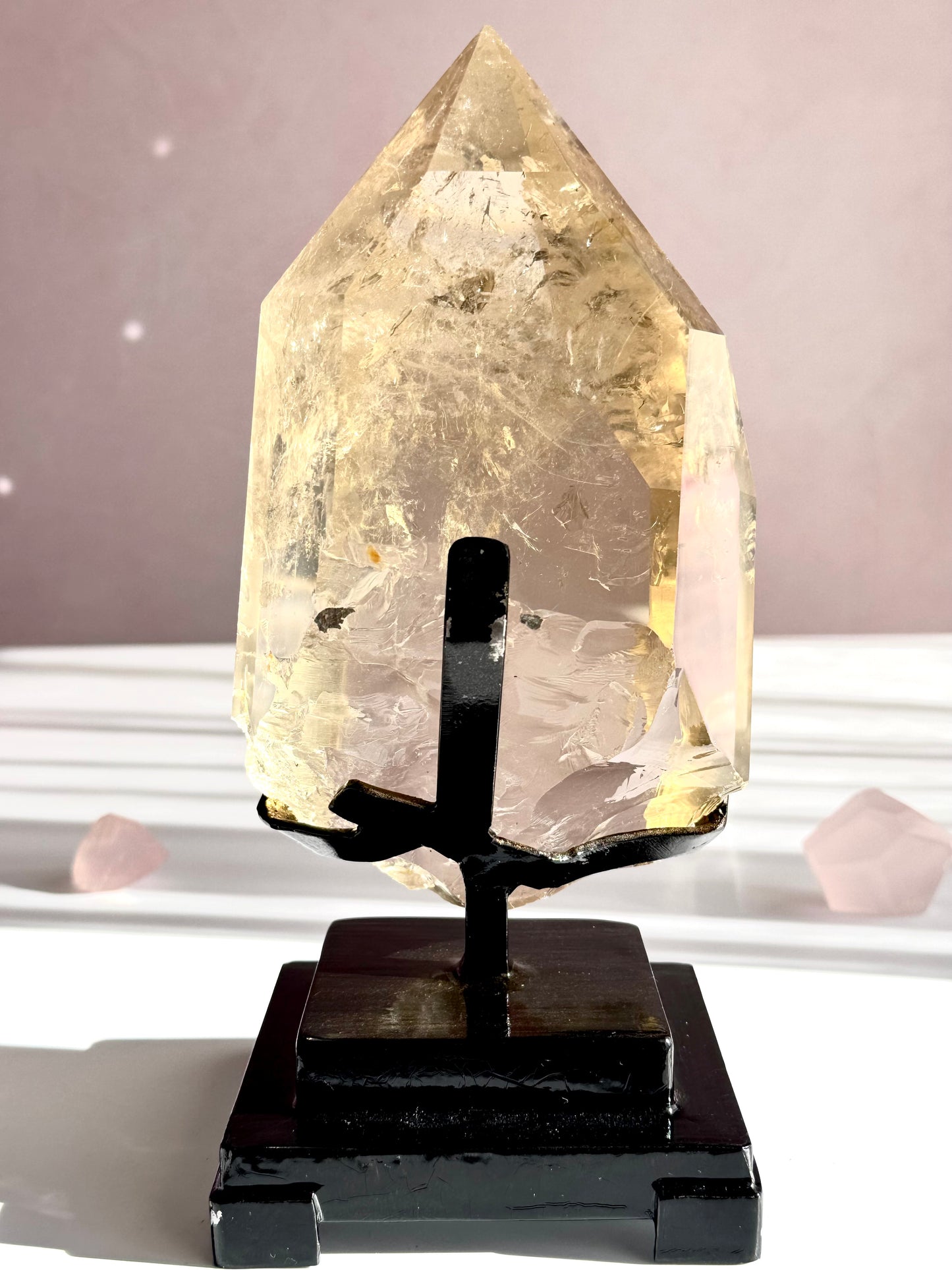 Large Citrine Statement Piece with Natural Rainbows –