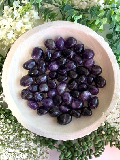 Dark Amethyst Tumbles | Intuition • Protection • Calm Energy