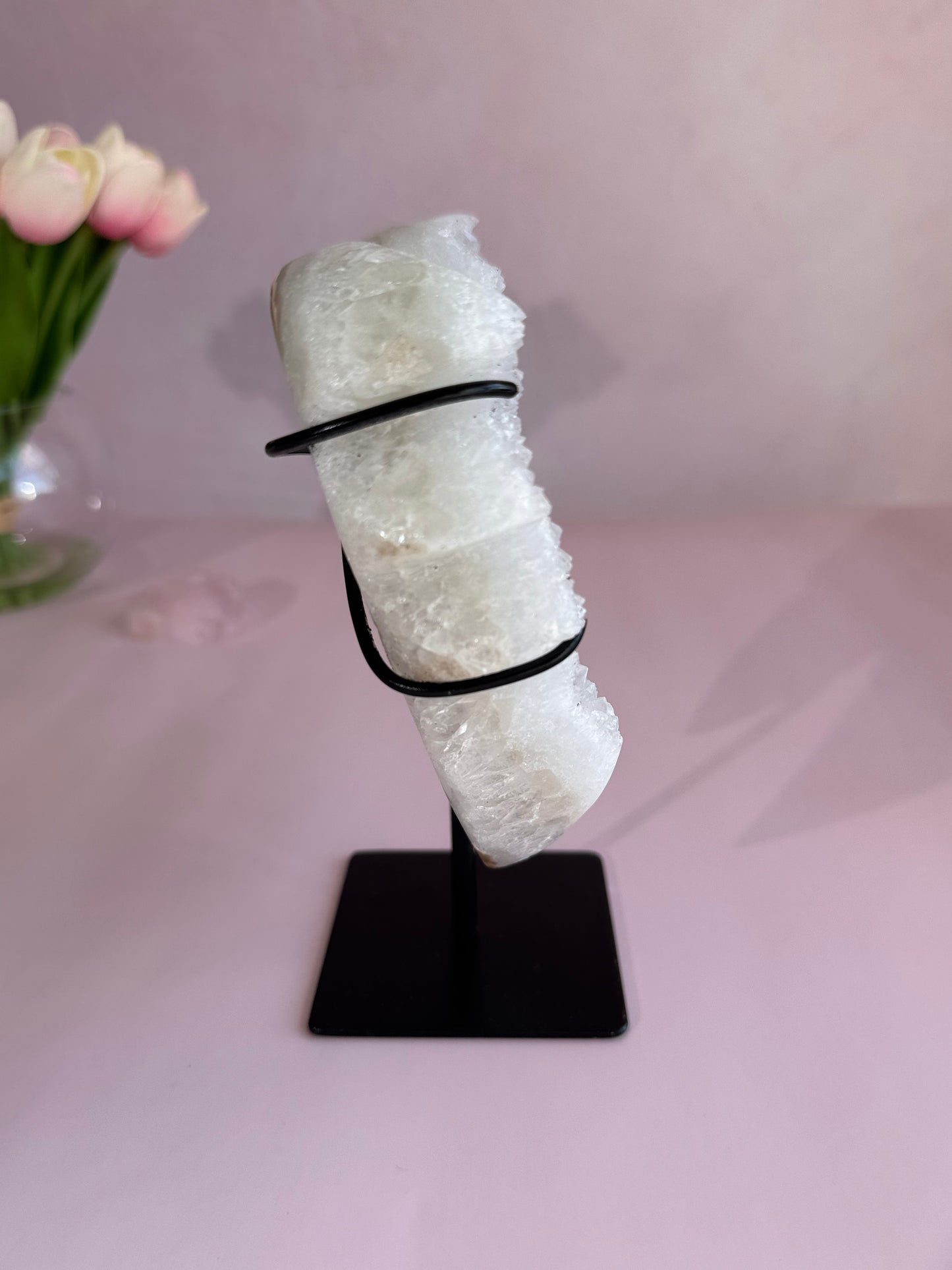 White Amethyst Druzy Angel Wings