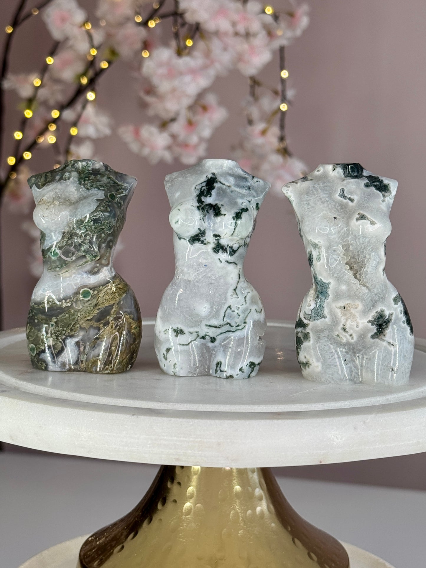 Moss Agate Goddess Bodies