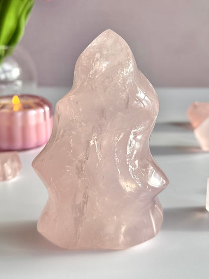Rose Quartz Flame -J