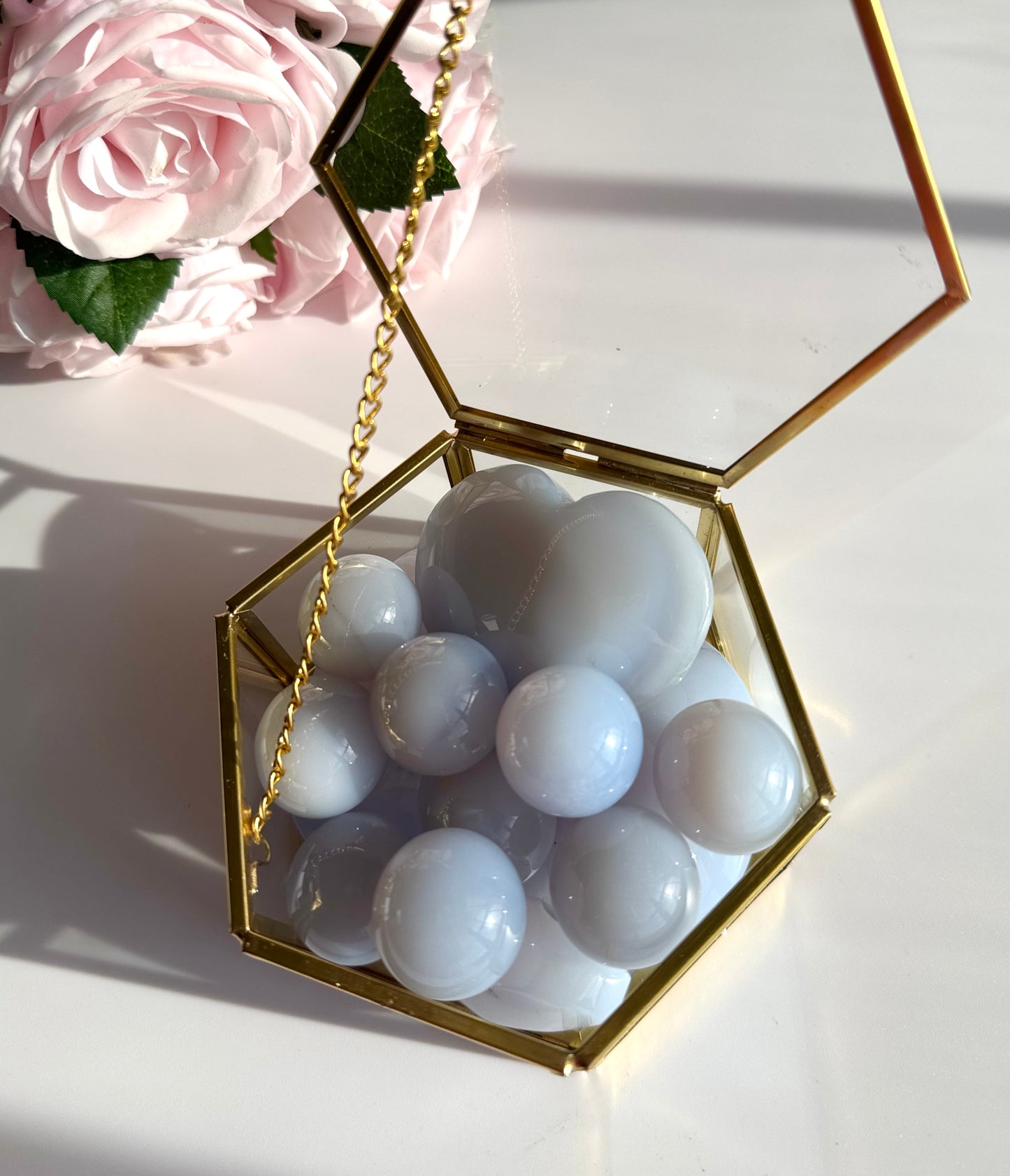 Blue Chalcedony Sphere | Peace & Calm Crystal
