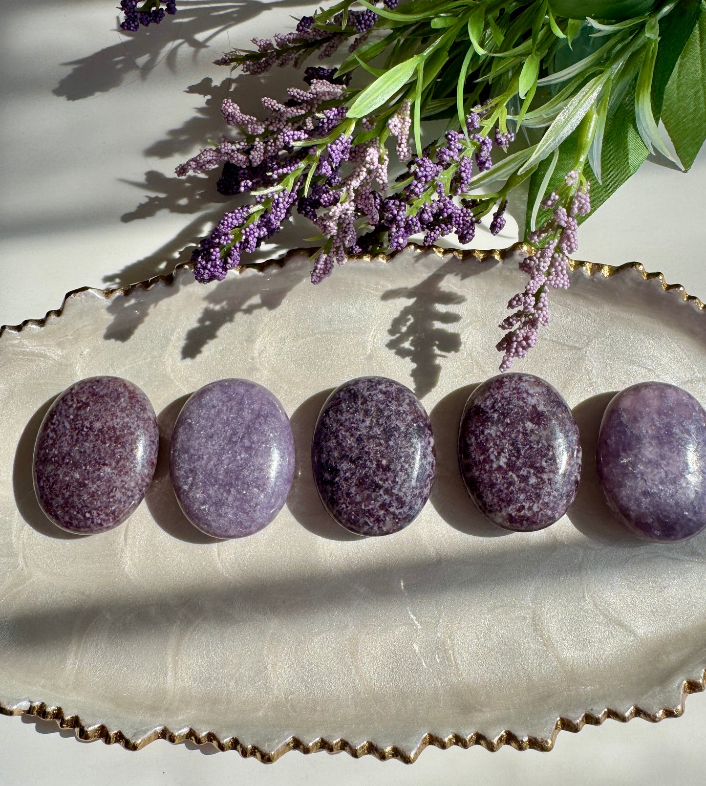 Lepidolite Palm Stone | Worry Stone