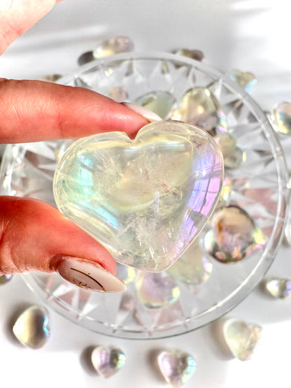 Angel Aura Clear Quartz Tumbled Stone