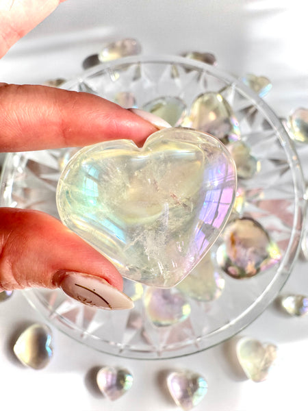 Angel Aura Clear Quartz Tumbled Stone
