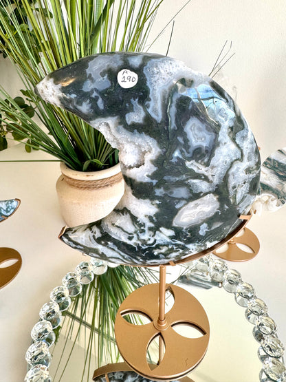 Moss Agate Moon | Growth • Balance • New Beginnings Crystal