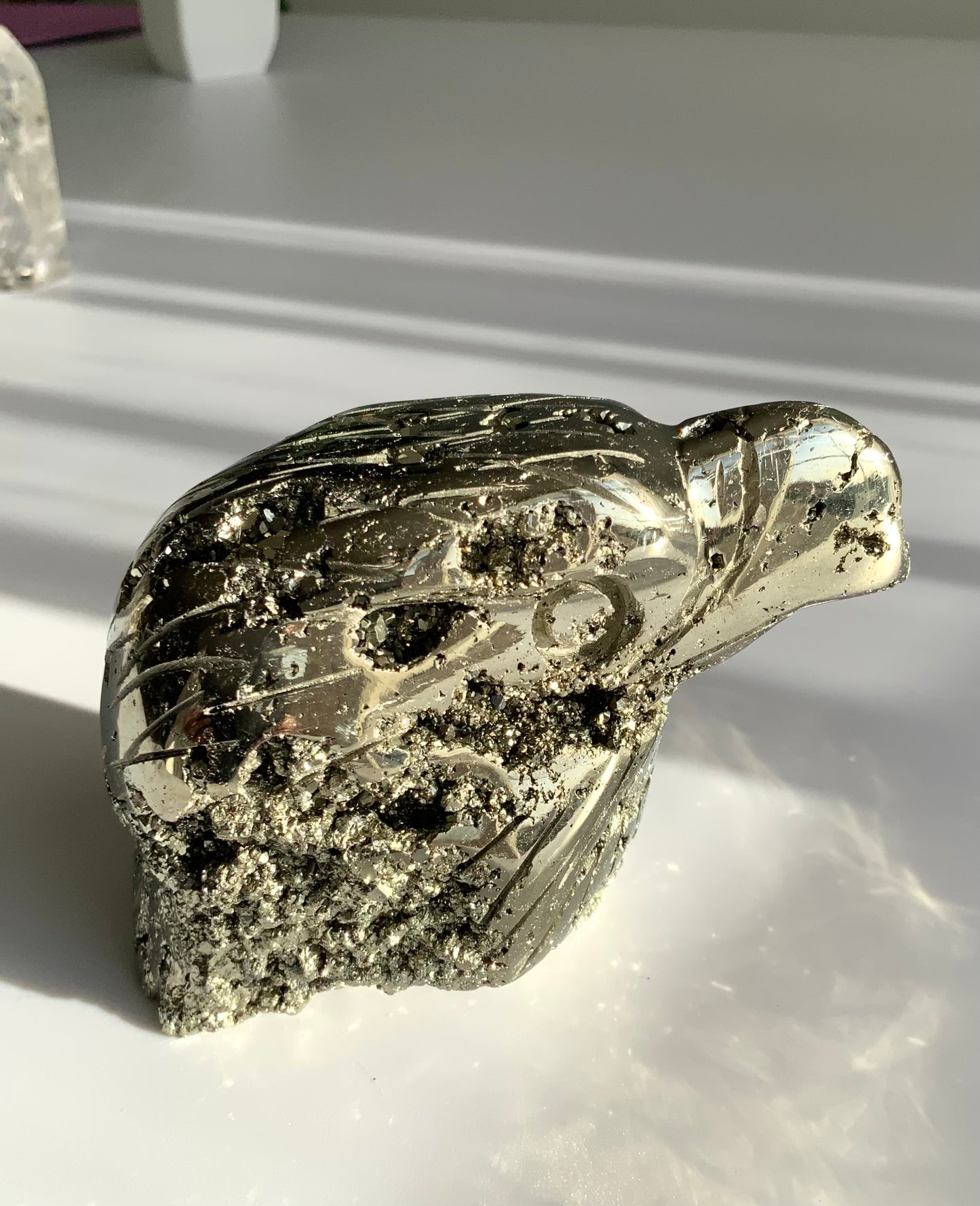 Pyrite Eagle Carving | Abundance, Protection & Confidence Crystal