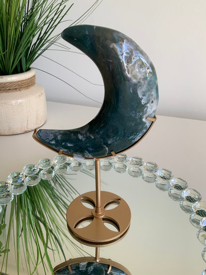 Moss agate moon