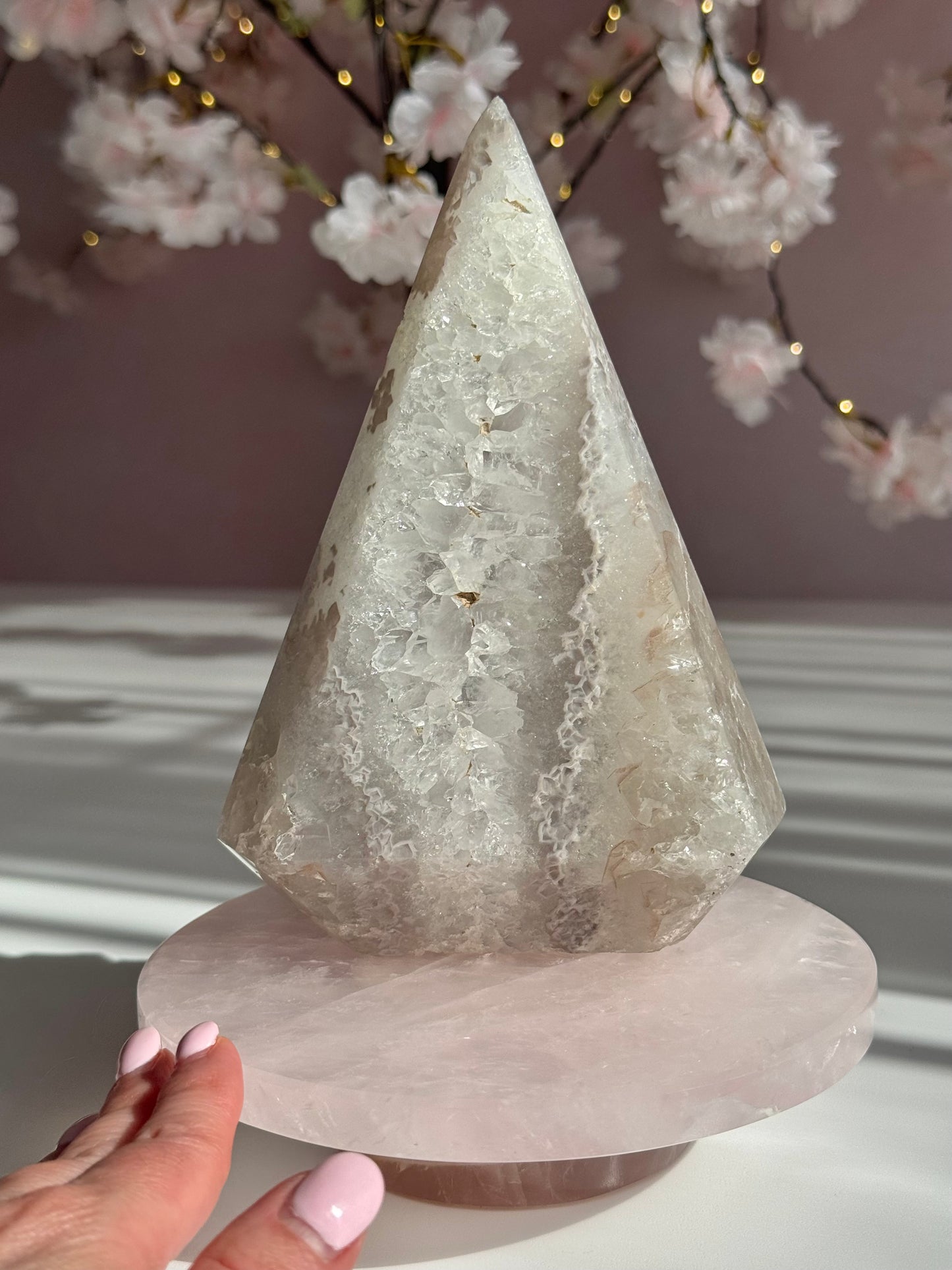 Natural Uruguay Lavender Druzy Amethyst Pyramid ⭐