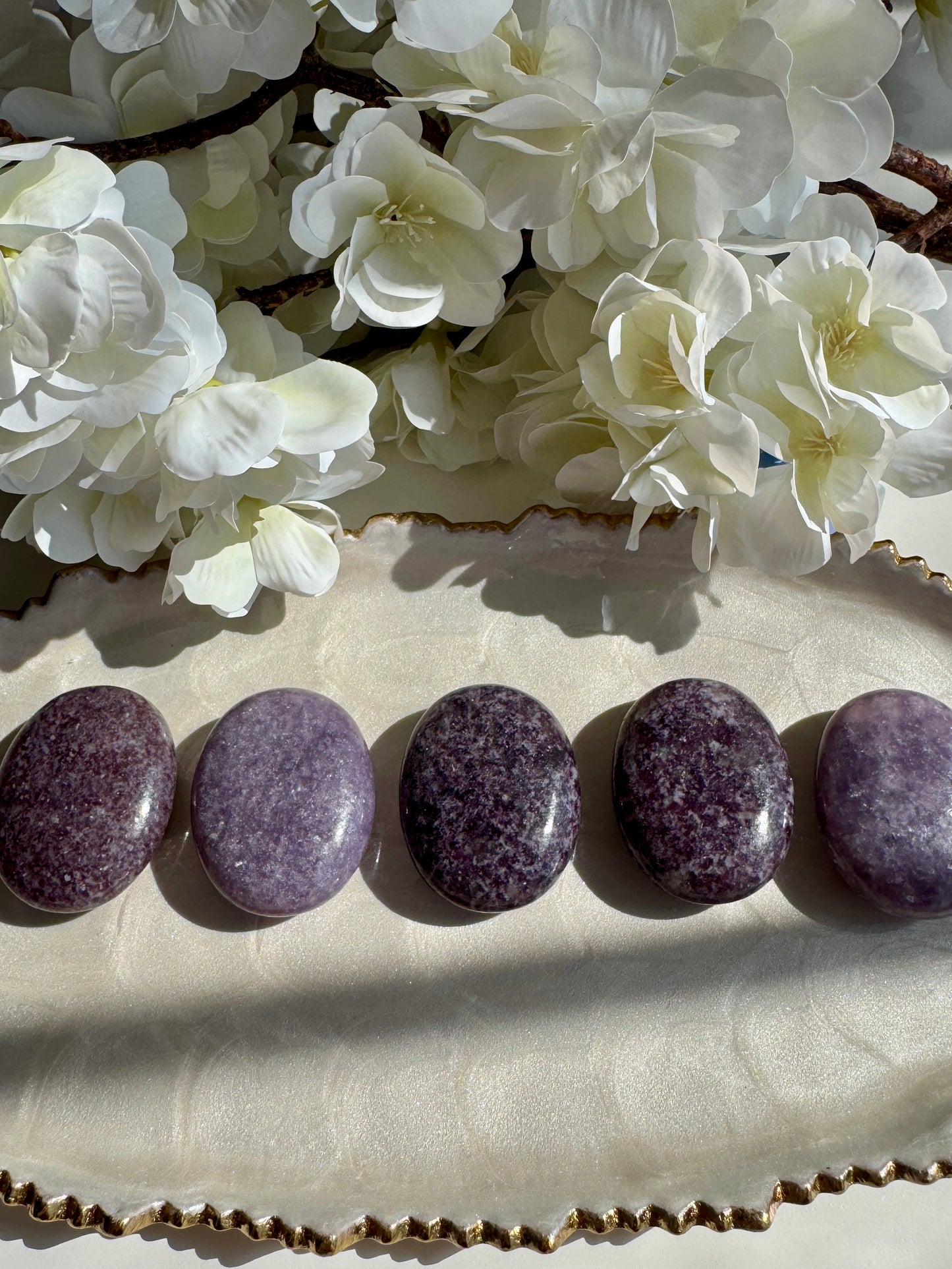 Lepidolite Palm Stone | Worry Stone