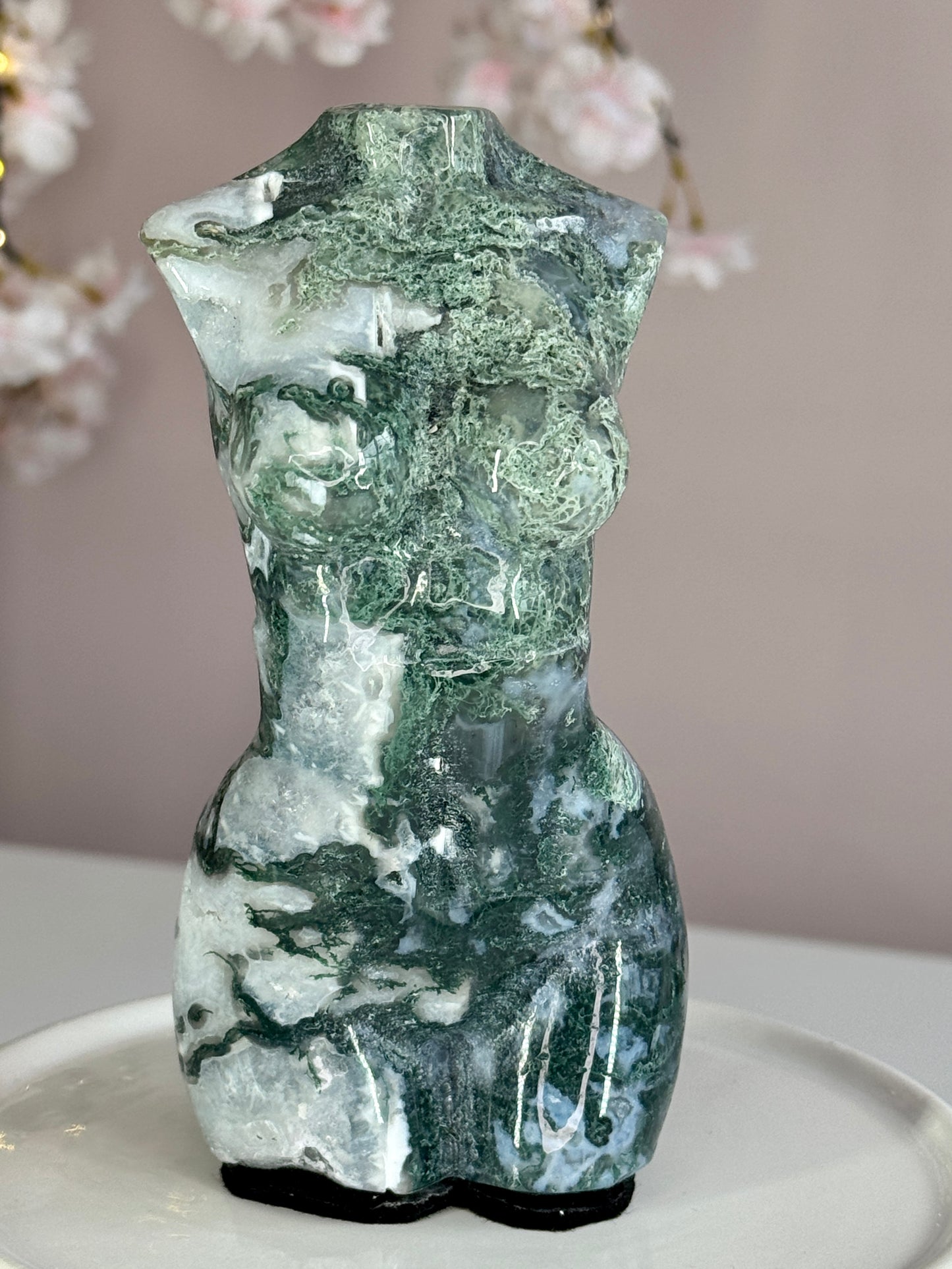 Moss Agate Goddess Body