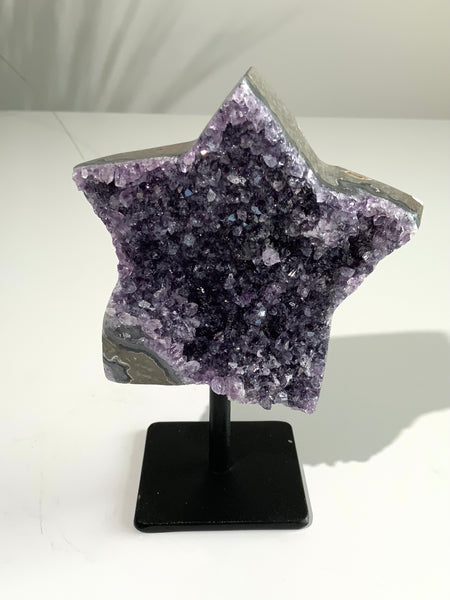 Amethyst Druzy Star on Stand –Choose your star