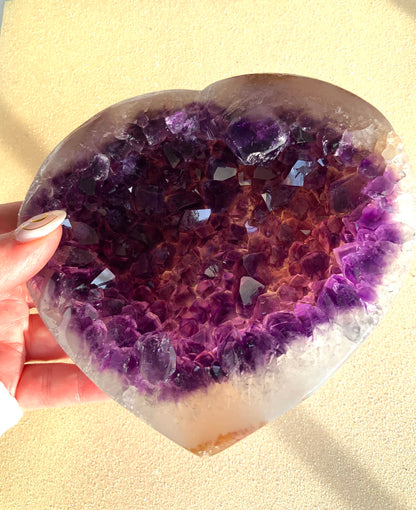 Beautiful amethyst heart