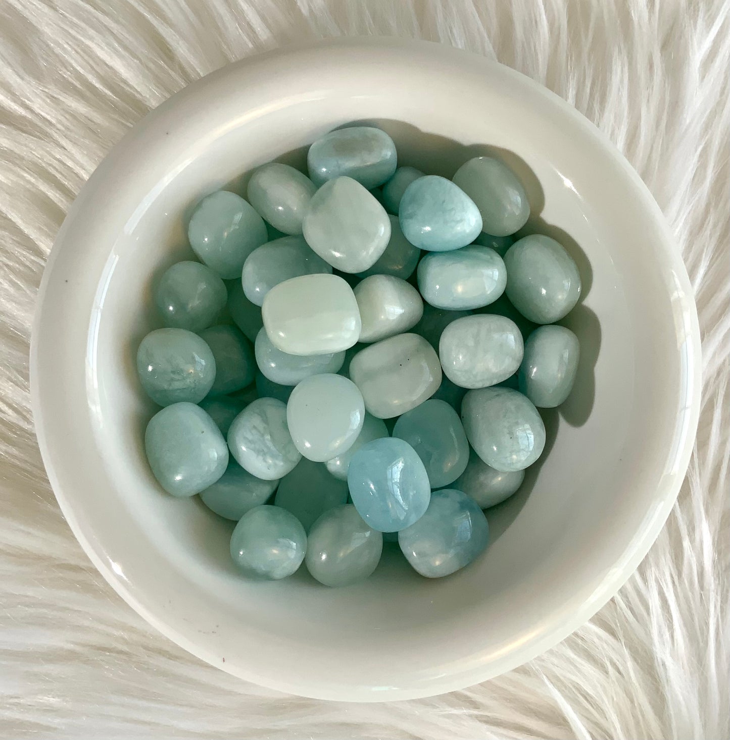 Aquamarine Tumbled Stone • Calm & Intuition Crystal • Soothing Ocean Energy