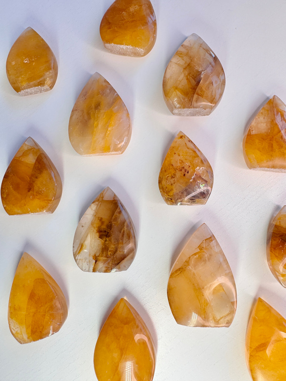 Golden Healer Quartz Mini Flames | Golden Crystal Carvings