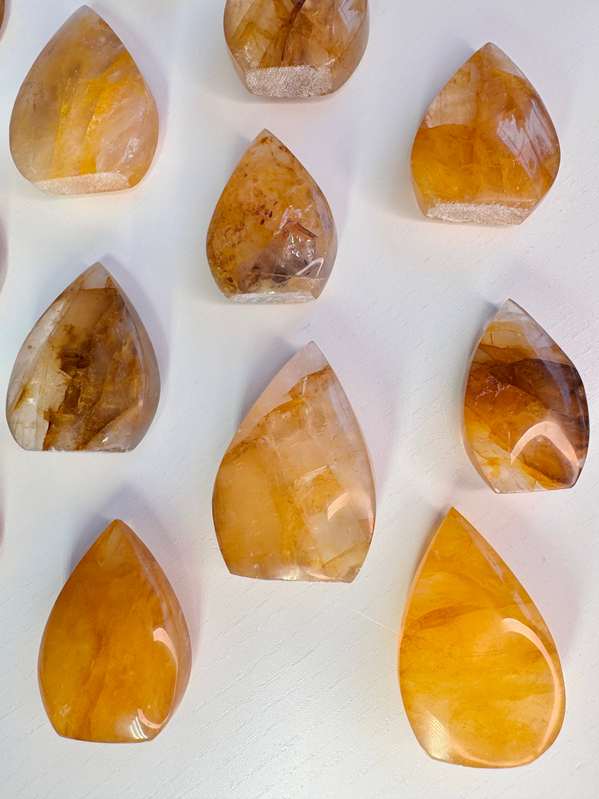 Golden Healer Quartz Mini Flames | Golden Crystal Carvings