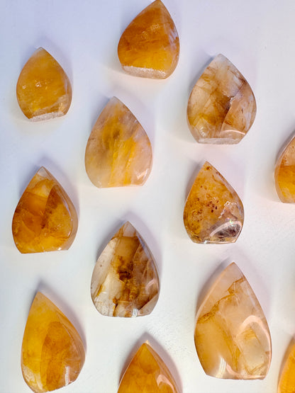 Golden Healer Quartz Mini Flames | Golden Crystal Carvings